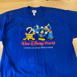 VTG Walt Disney World Mens Large Blue 2000 Mickey & Friends